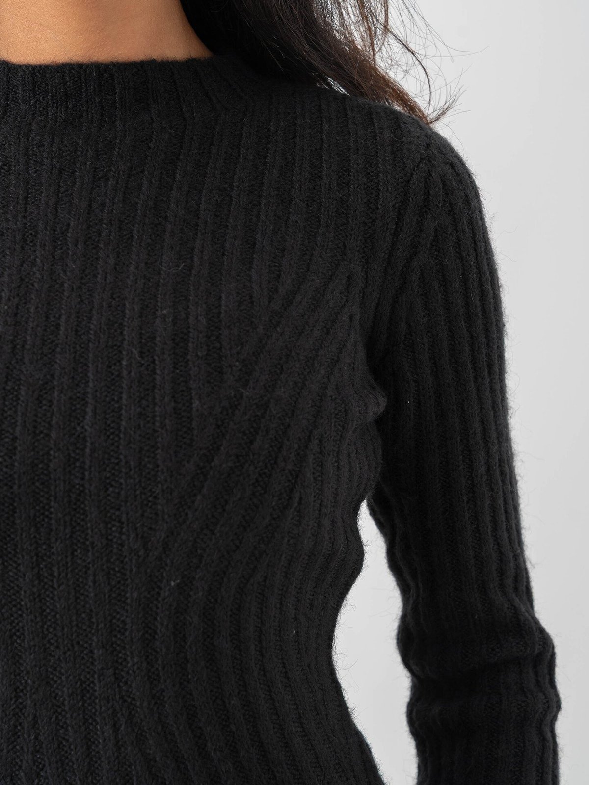 Y.A.S Dolly Long Sleeve Knit Dress Black