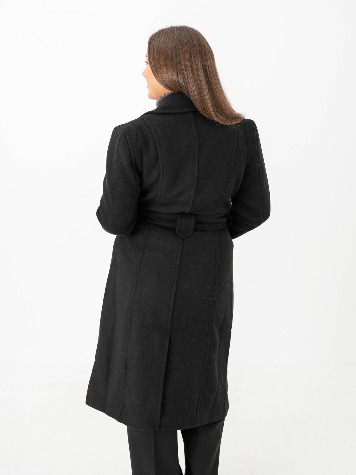 Y.A.S Kali Wool Blend Coat Black