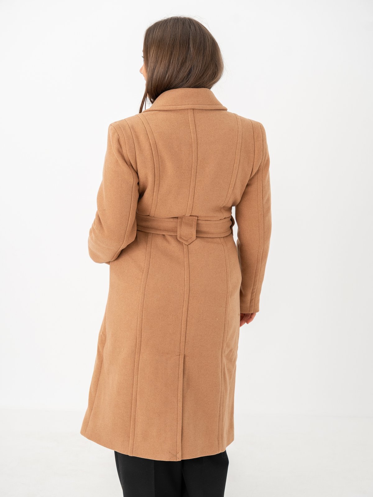 Y.A.S Kali Wool Blend Coat Tobacco Brown