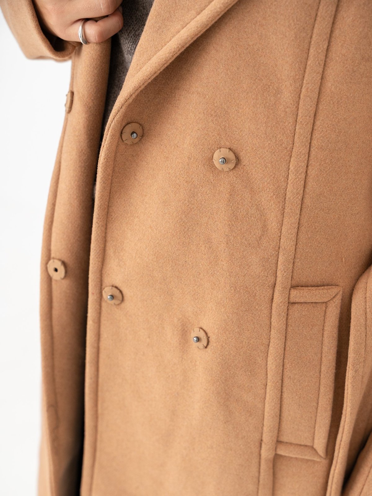 Y.A.S Kali Wool Blend Coat Tobacco Brown