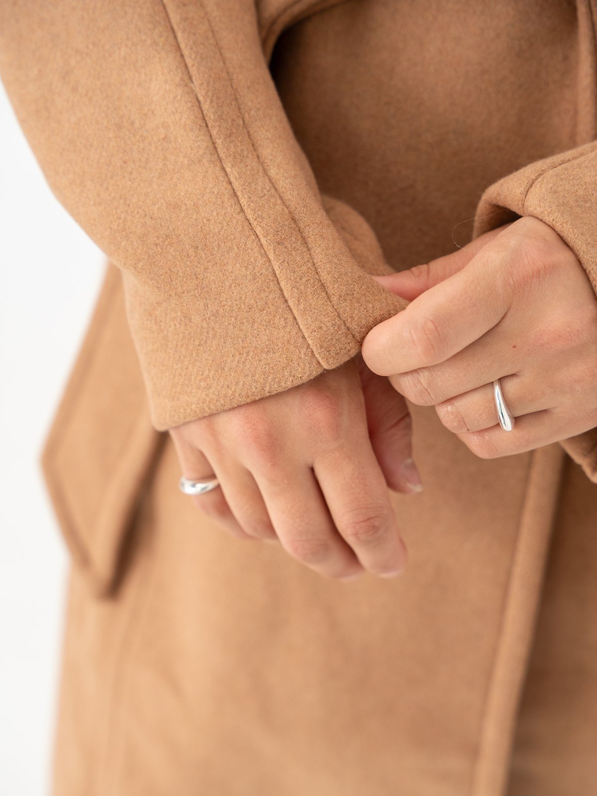 Y.A.S Kali Wool Blend Coat Tobacco Brown