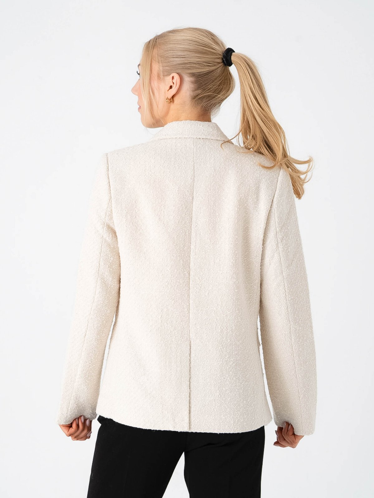 Y.A.S Petra Long Sleeve Boucle Blazer Pristine