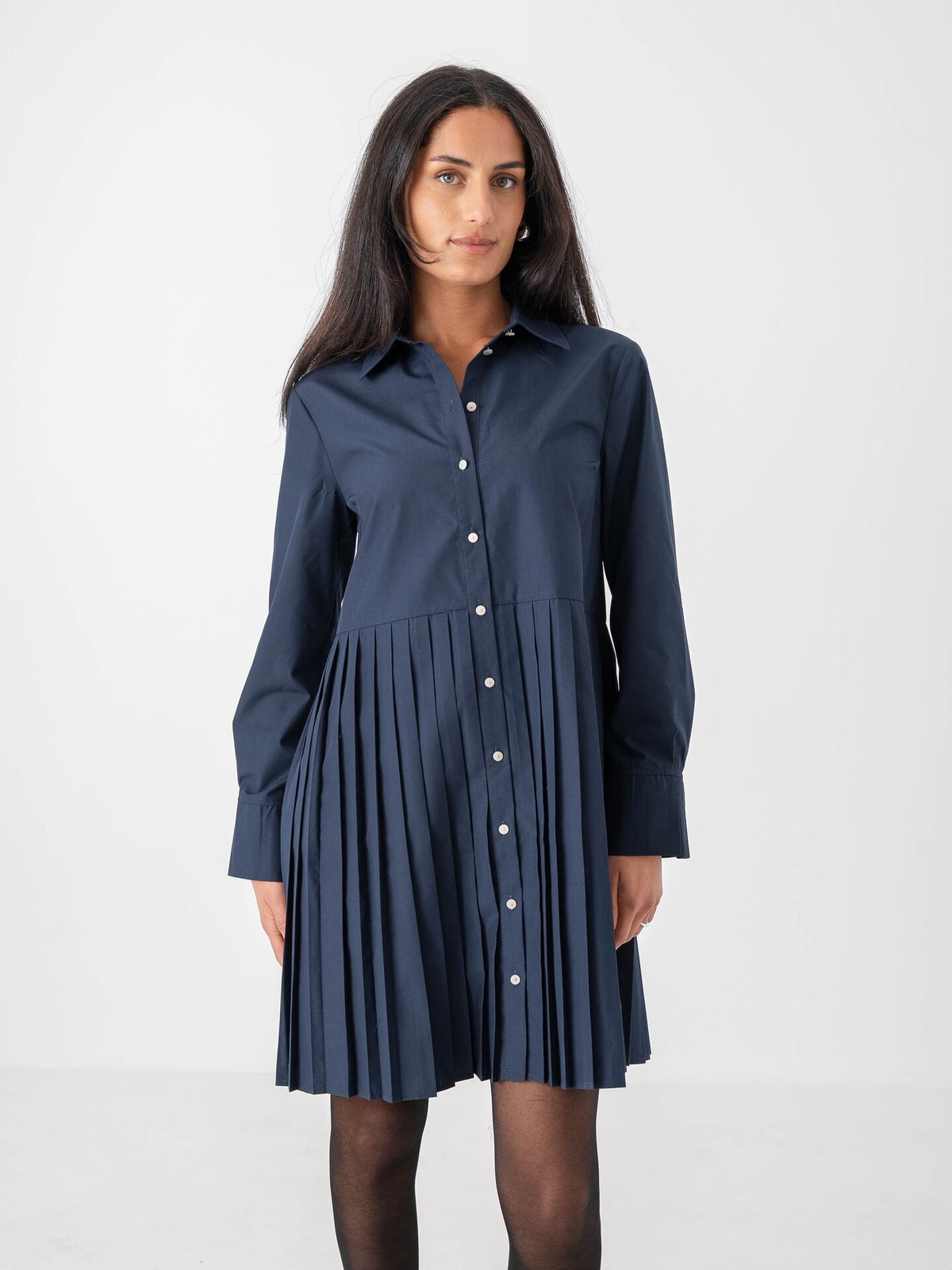 Y.A.S Royelli Long Sleeve Shirt Dress Navy Blazer
