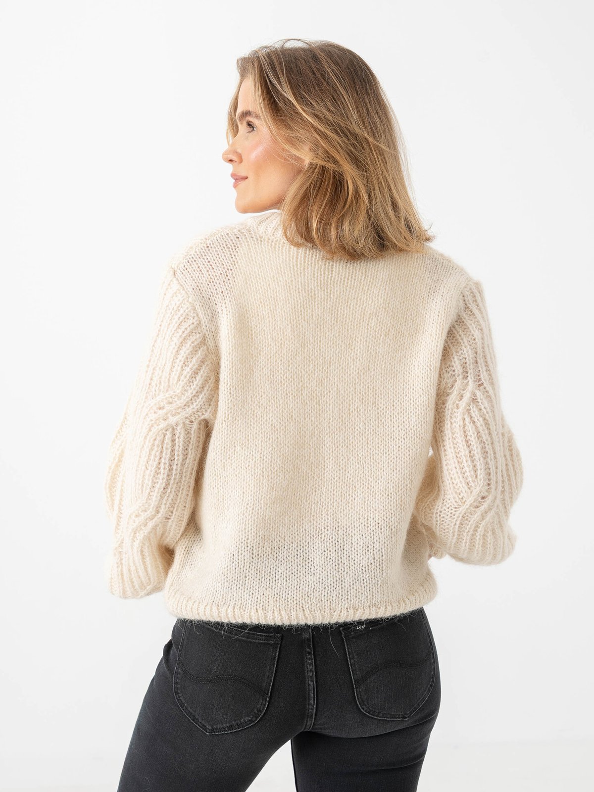 Y.A.S Zuma Long Sleeve Knit Cardigan Birch