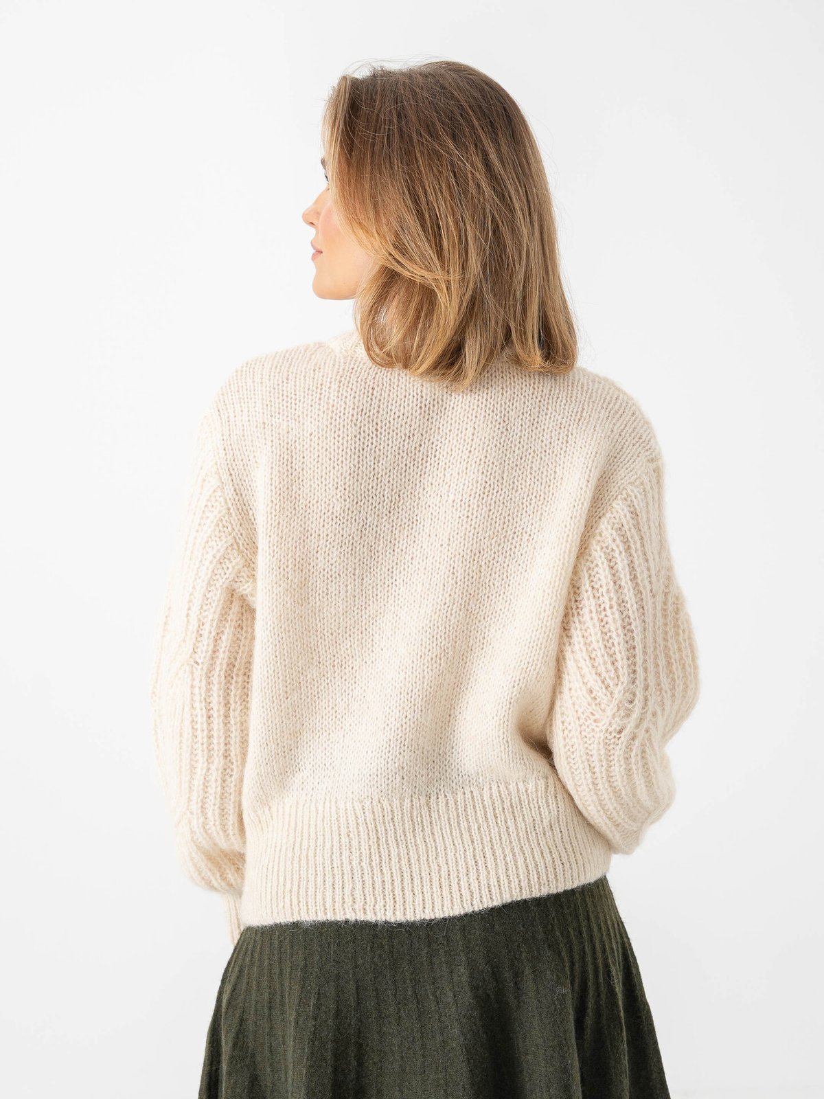 Y.A.S Zuma Long Sleeve Knit Pullover Birch