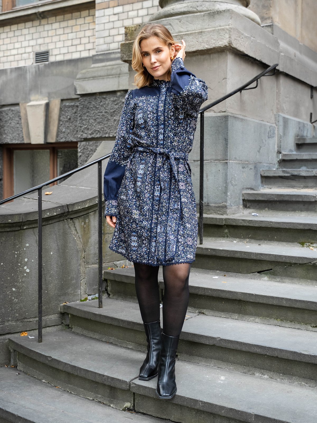 Y.A.S Tillo Long Sleeve Dress Navy Blazer