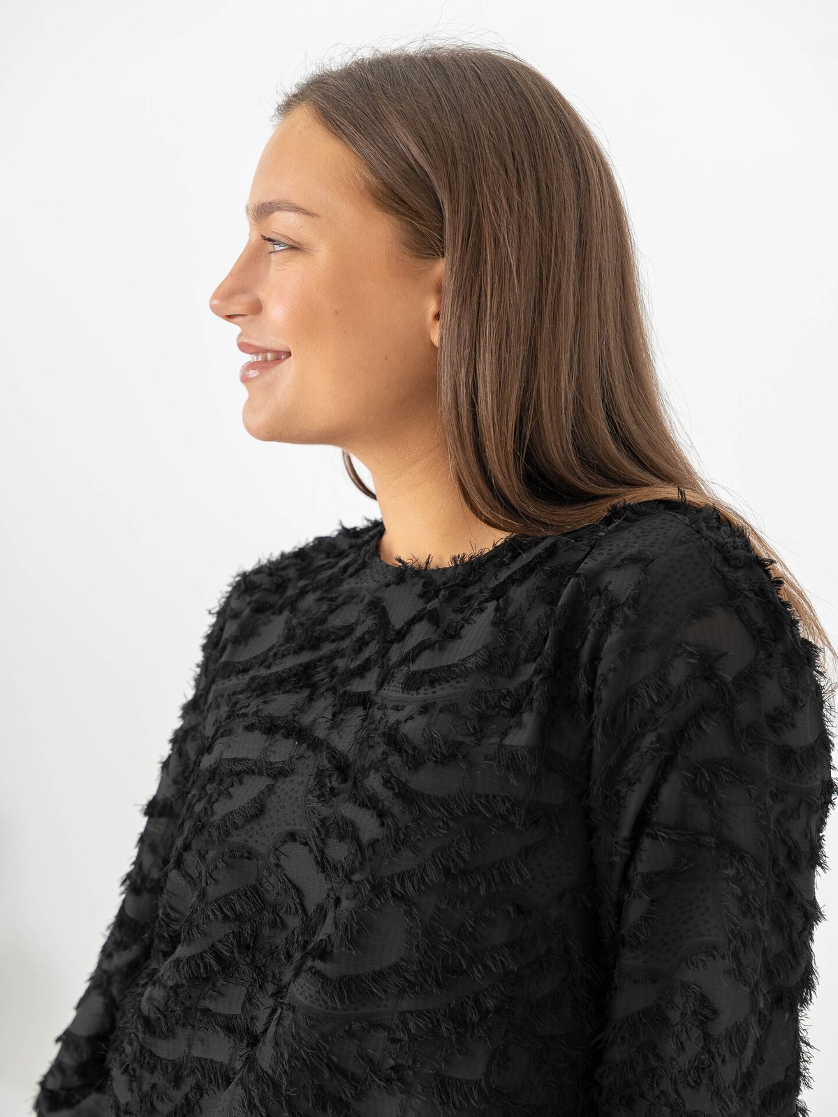 Y.A.S Sparia Long Sleeve Top Black