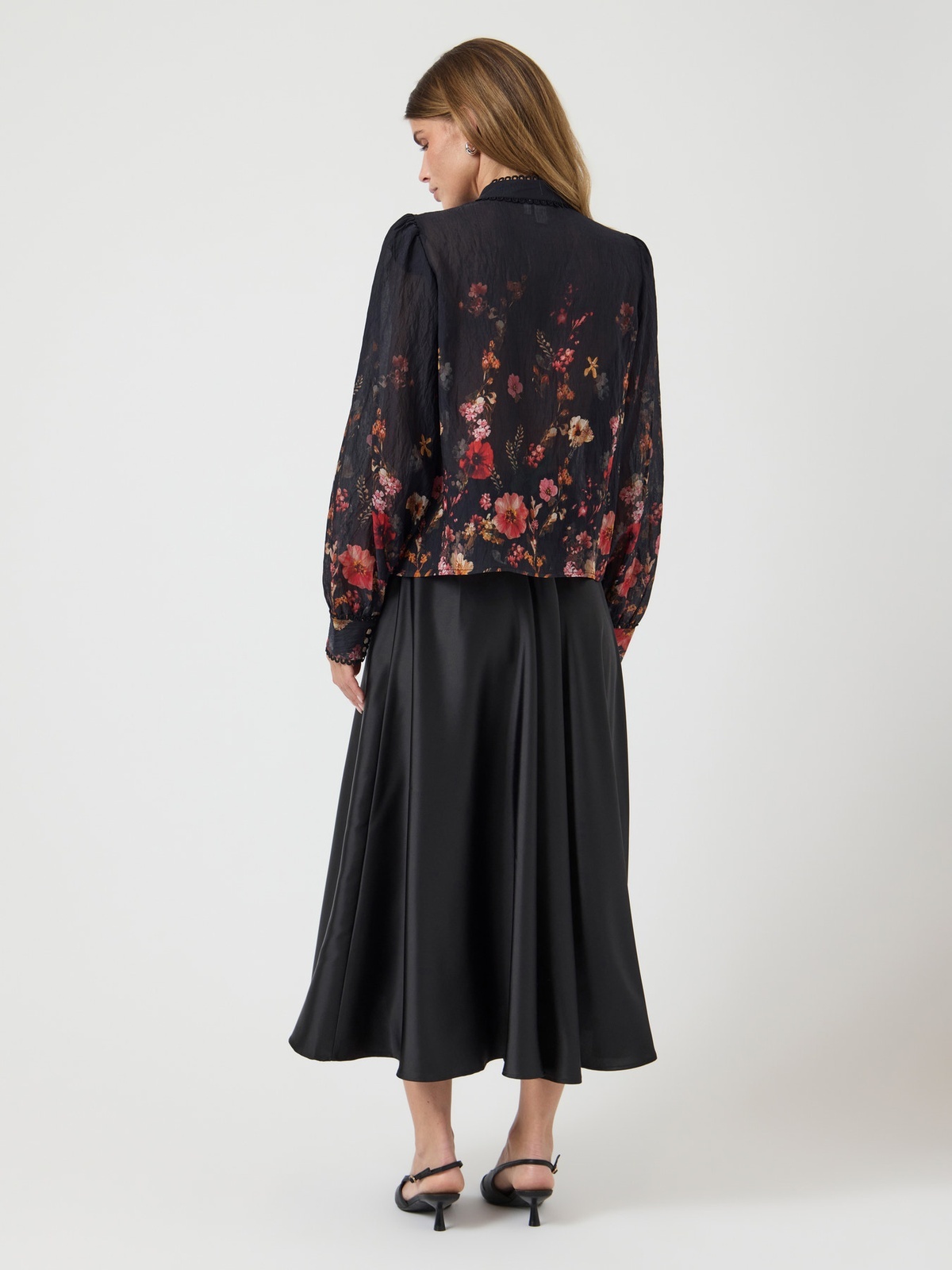 Y.A.S Romantica Long Sleeve Shirt Show Black ROMANTICA AOP