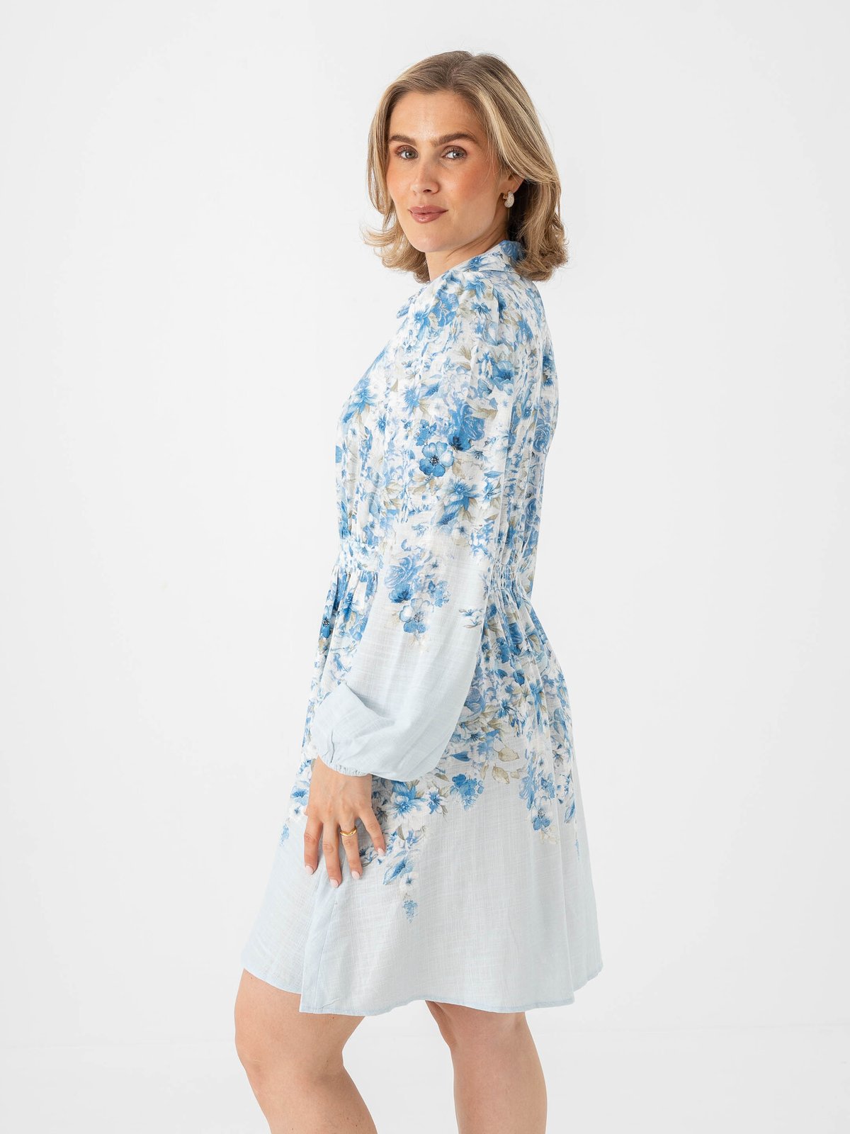 Y.A.S Cleo Long Sleeve Dress Skyway