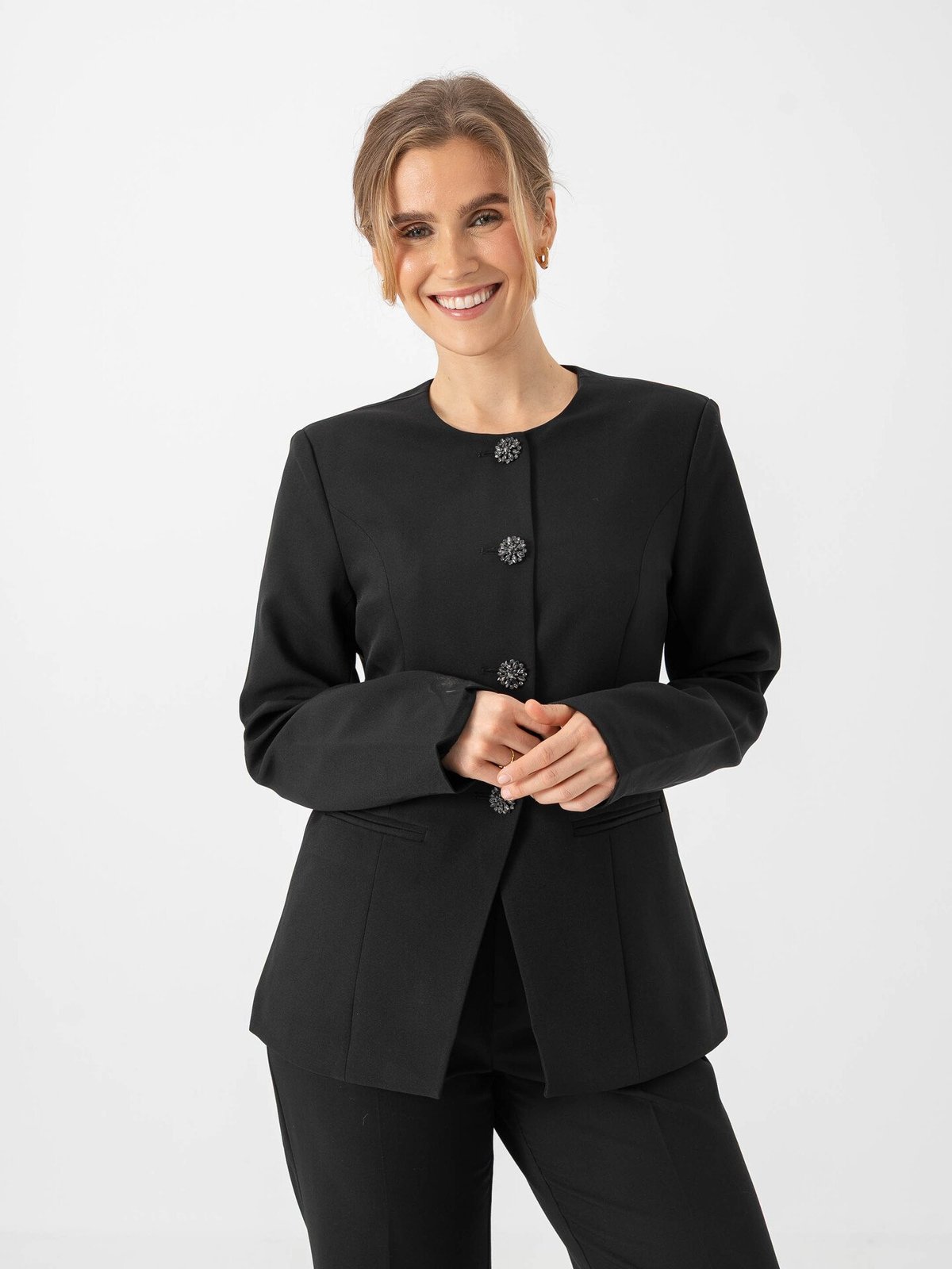 Y.A.S Vetura Long Sleeve Blazer Black