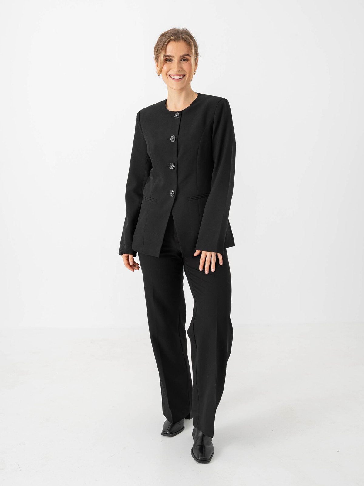 Y.A.S Vetura Long Sleeve Blazer Black