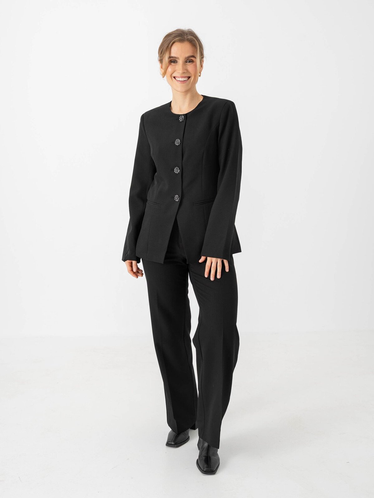 Y.A.S Vetura Long Sleeve Blazer Black