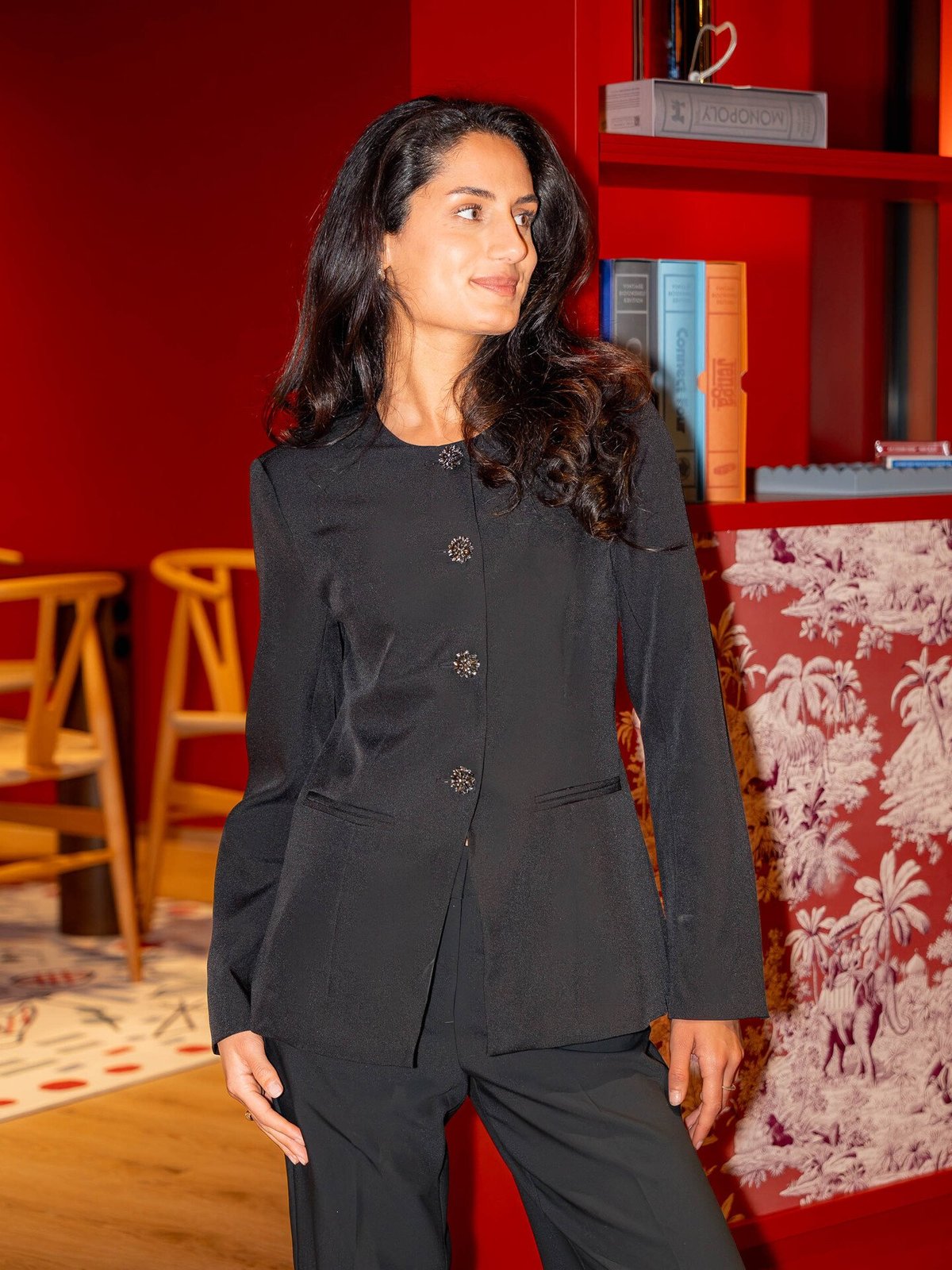 Y.A.S Vetura Long Sleeve Blazer Black