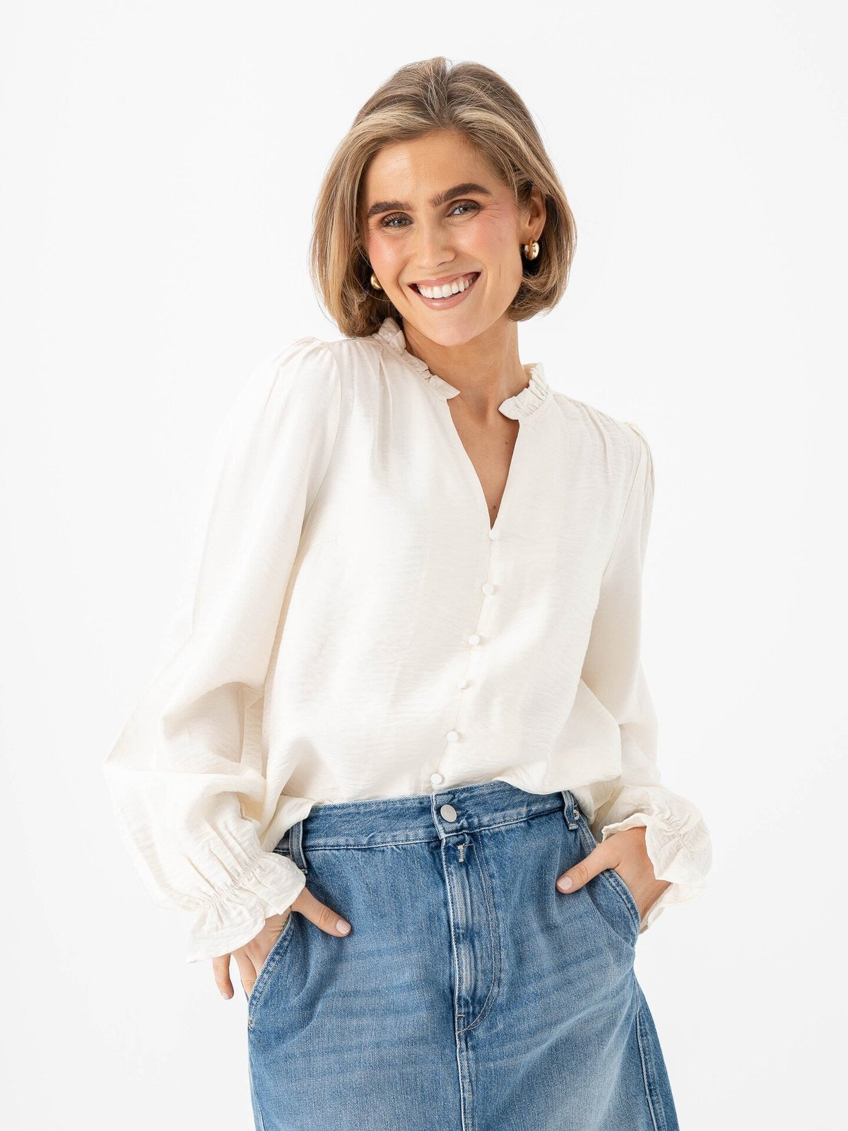 Y.A.S Kaya Long Sleeve Shirt Pristine