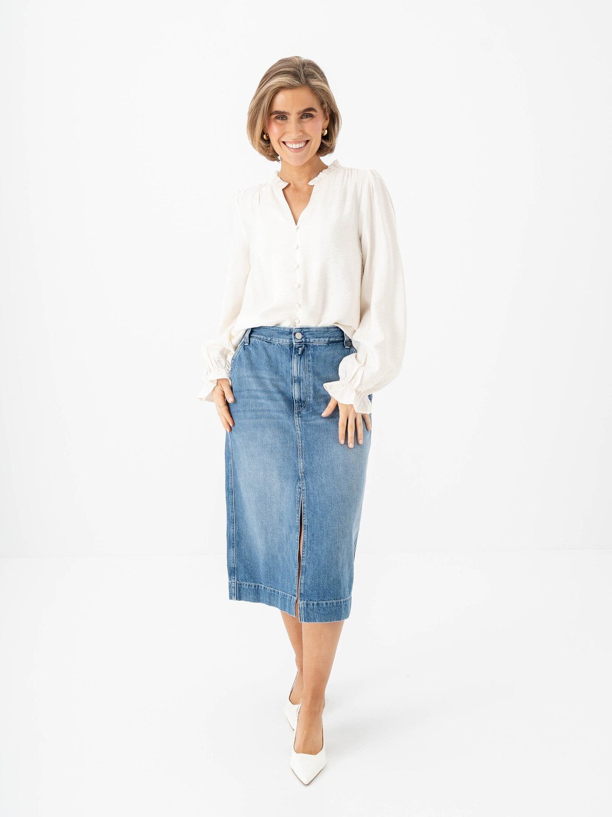 Y.A.S Kaya Long Sleeve Shirt Pristine