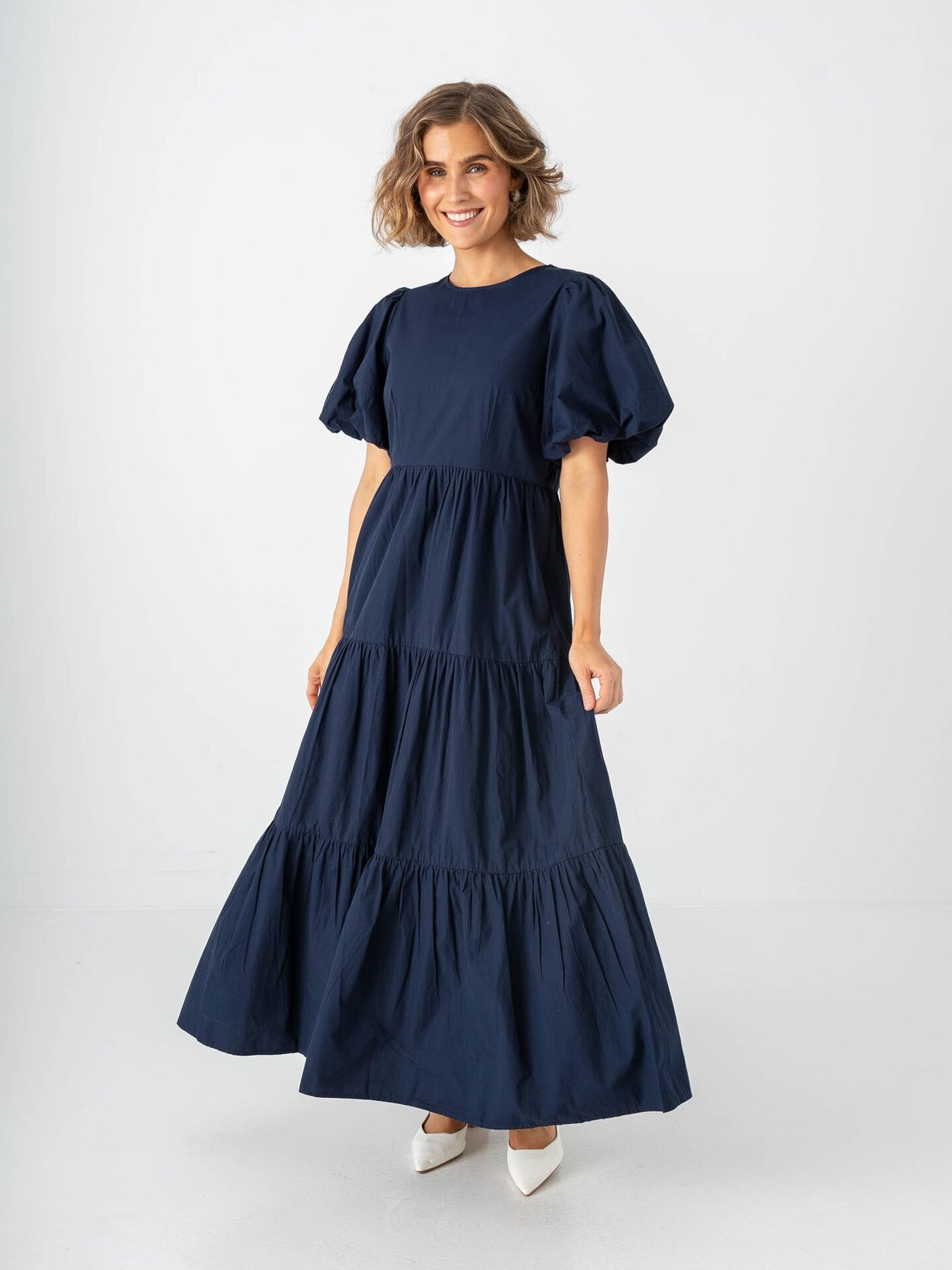 Y.A.S Colea Short Sleeve Ankle Dress Navy Blazer