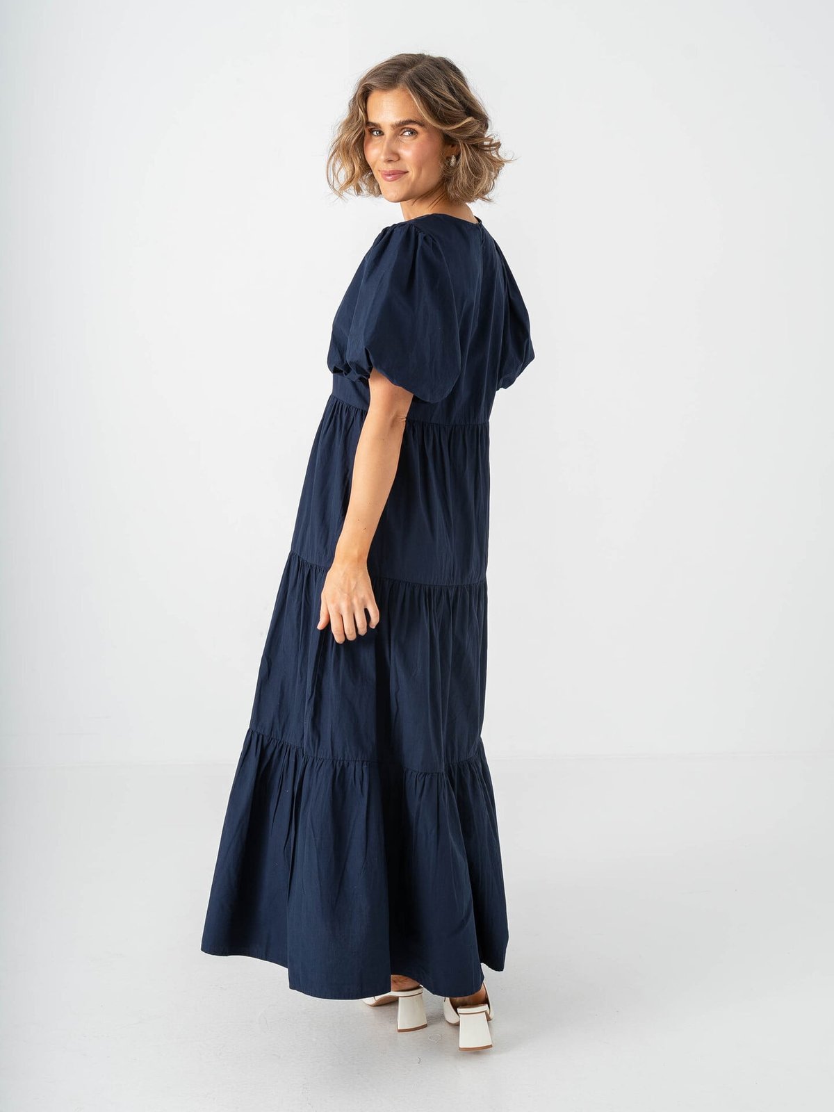 Y.A.S Colea Short Sleeve Ankle Dress Navy Blazer
