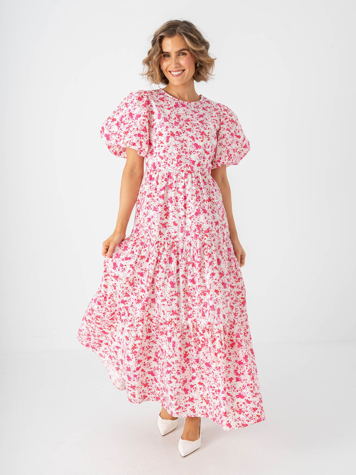 Y.A.S Colea Short Sleeve Ankle Dress Pristine Donna