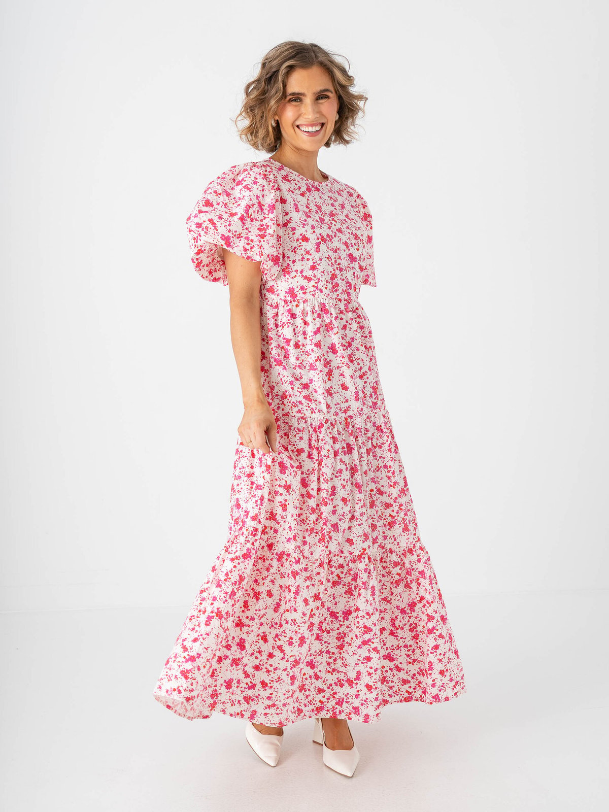 Y.A.S Colea Short Sleeve Ankle Dress Pristine Donna