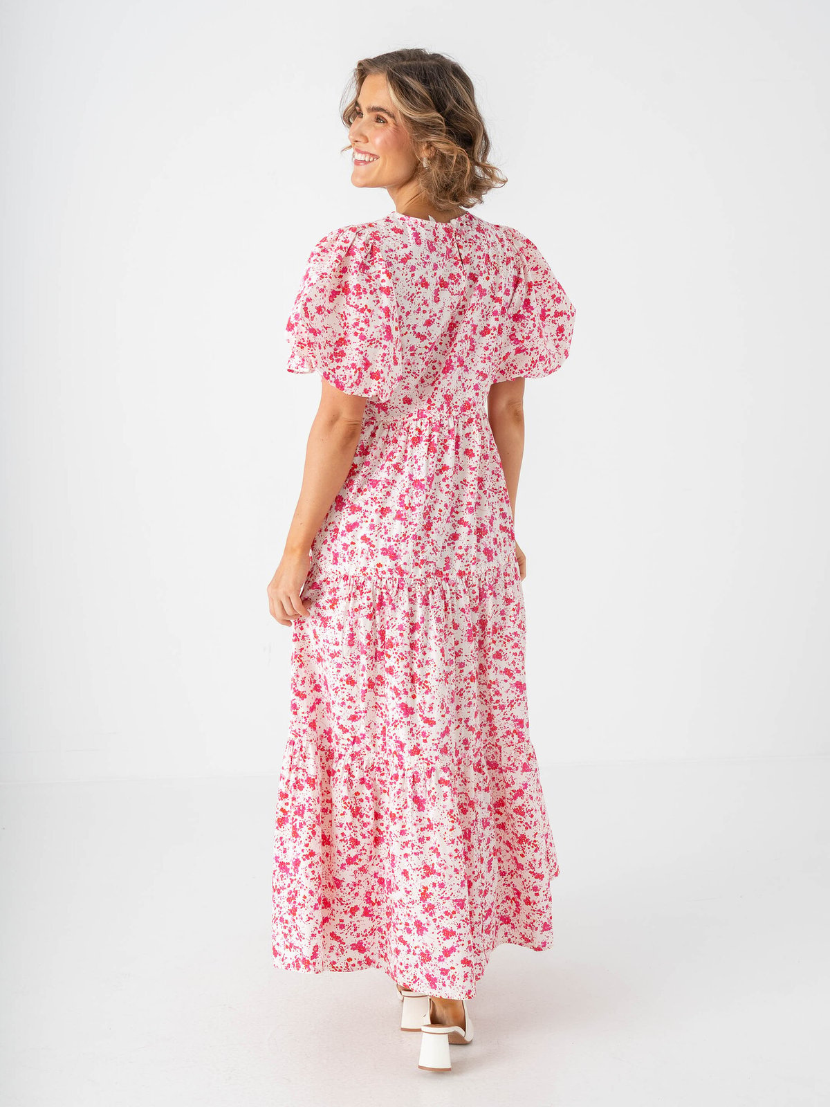 Y.A.S Colea Short Sleeve Ankle Dress Pristine Donna
