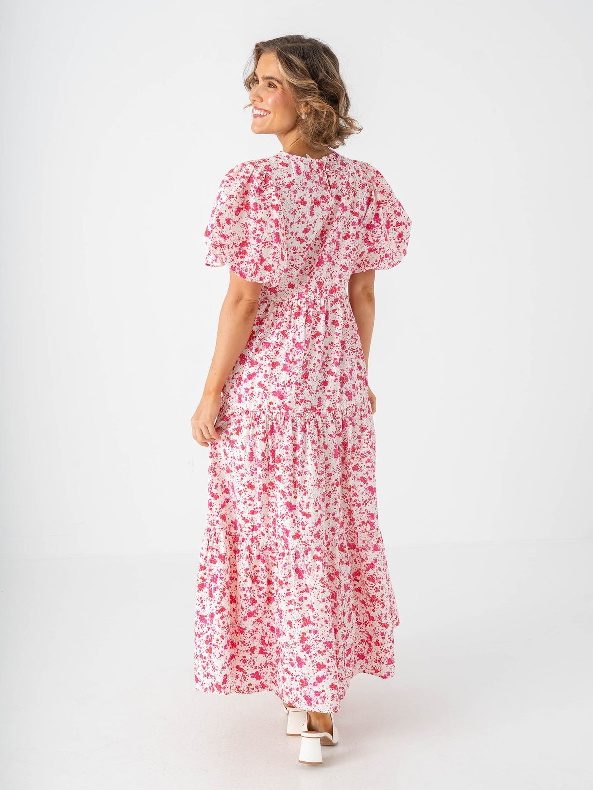 Y.A.S Colea Short Sleeve Ankle Dress Pristine Donna