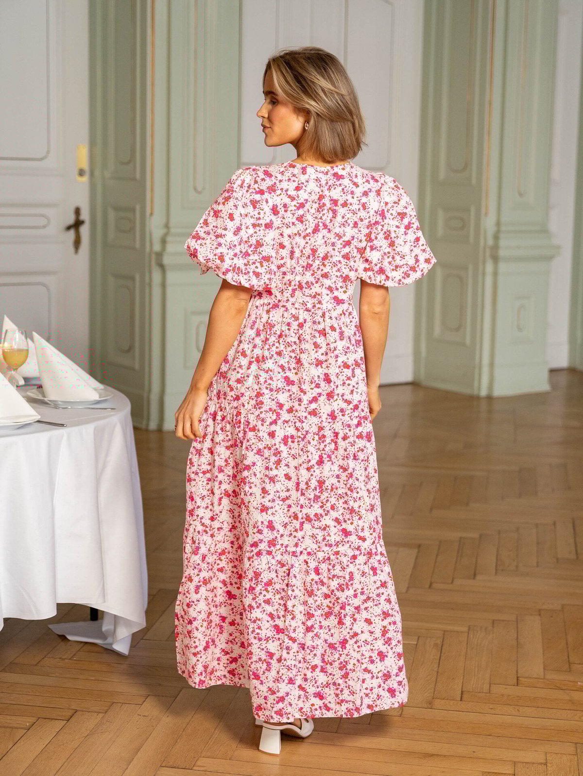 Y.A.S Colea Short Sleeve Ankle Dress Pristine Donna