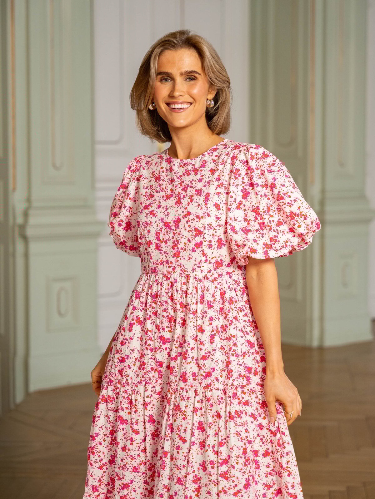 Y.A.S Colea Short Sleeve Ankle Dress Pristine Donna