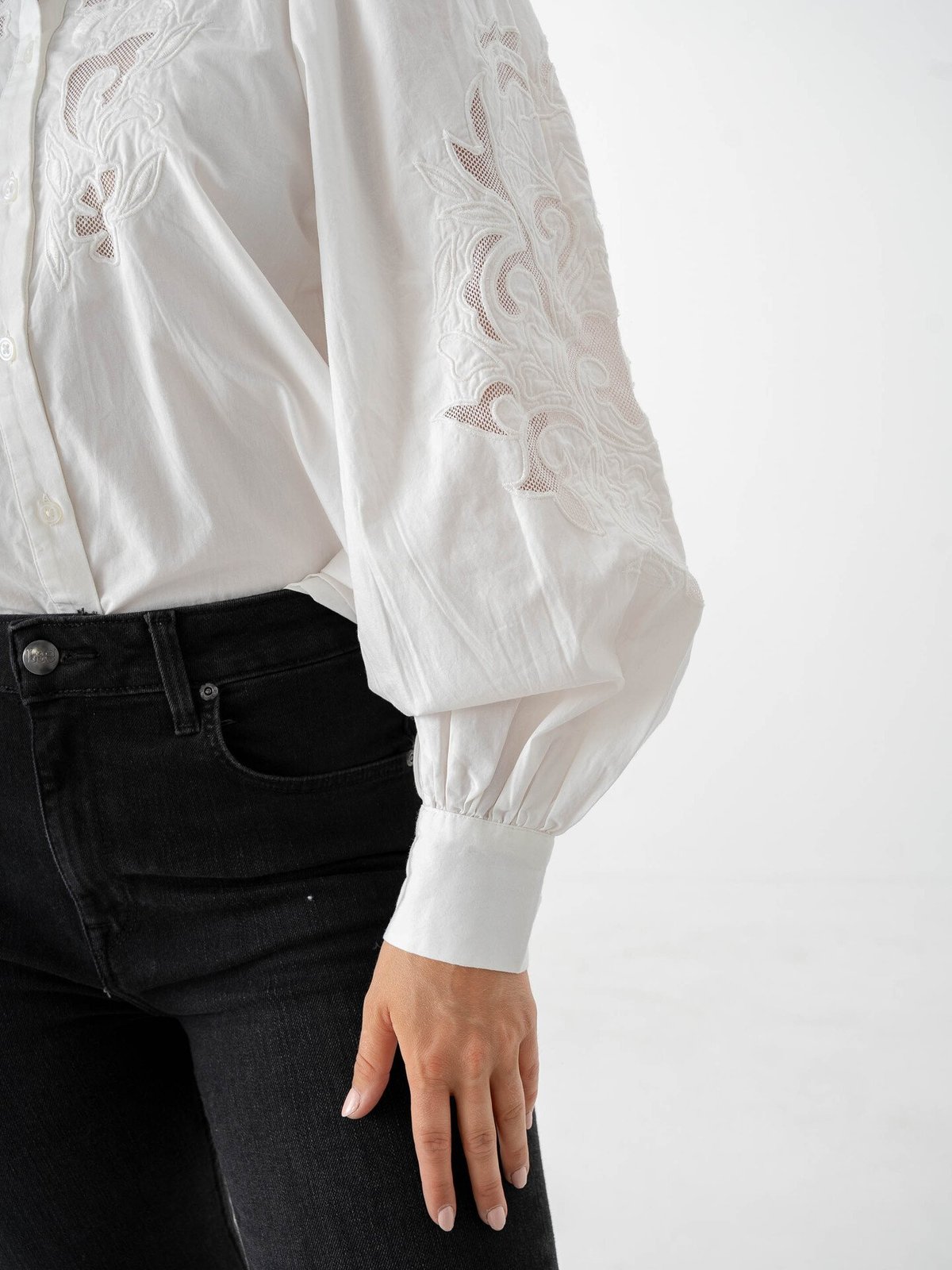 Y.A.S Zimia Long Sleeve Shirt Star White