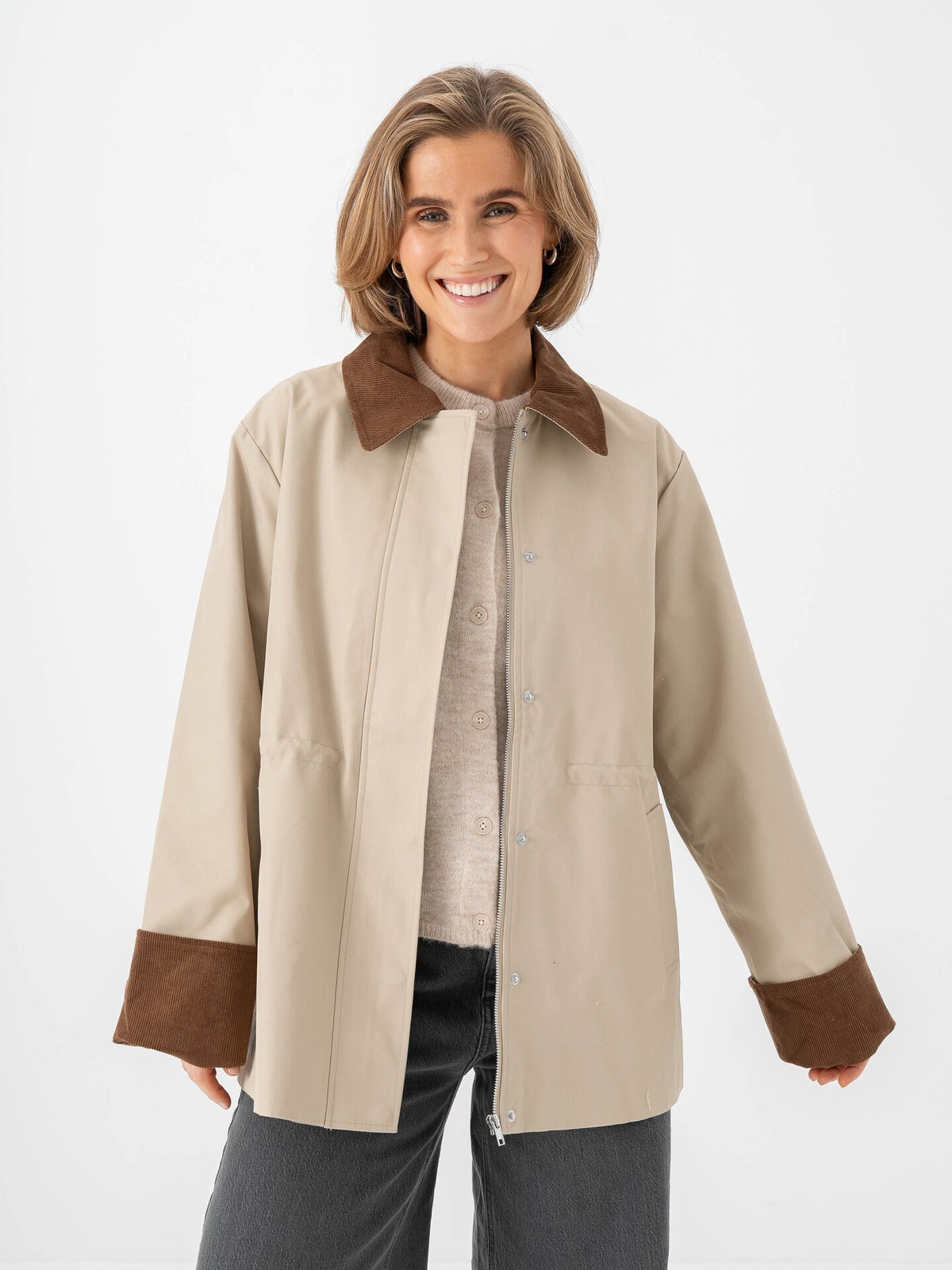 Y.A.S Anca Long Sleeve Parka Jakcet Oxford Tan