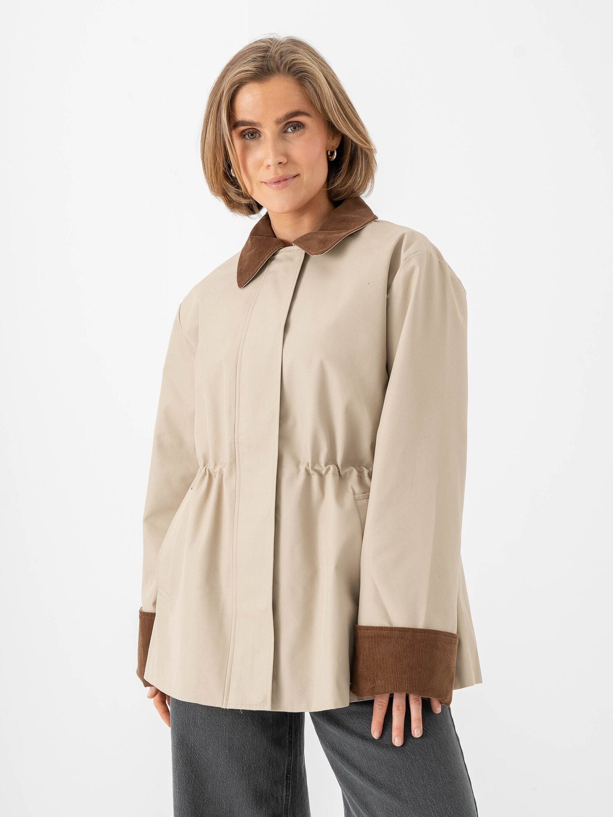 Y.A.S Anca Long Sleeve Parka Jakcet Oxford Tan