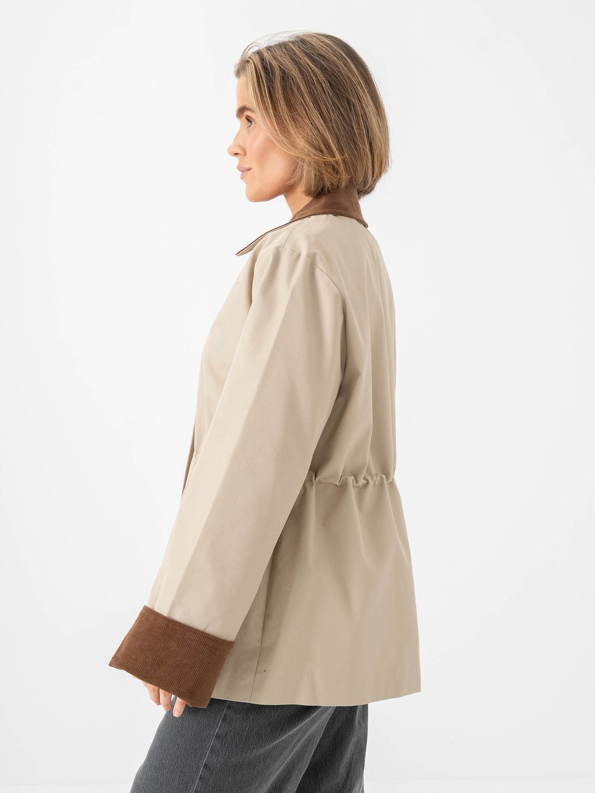 Y.A.S Anca Long Sleeve Parka Jakcet Oxford Tan