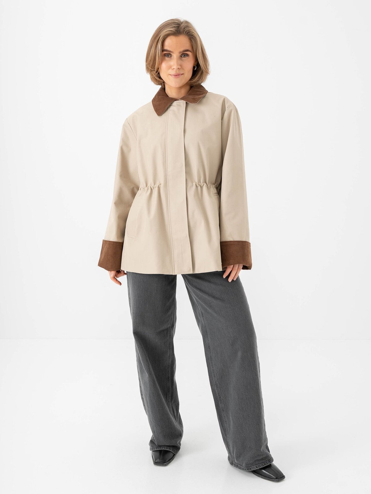 Y.A.S Anca Long Sleeve Parka Jakcet Oxford Tan