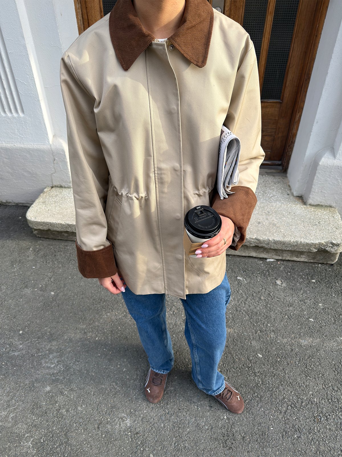 Y.A.S Anca Long Sleeve Parka Jakcet Oxford Tan