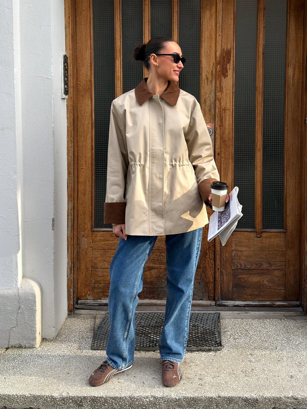 Y.A.S Anca Long Sleeve Parka Jakcet Oxford Tan