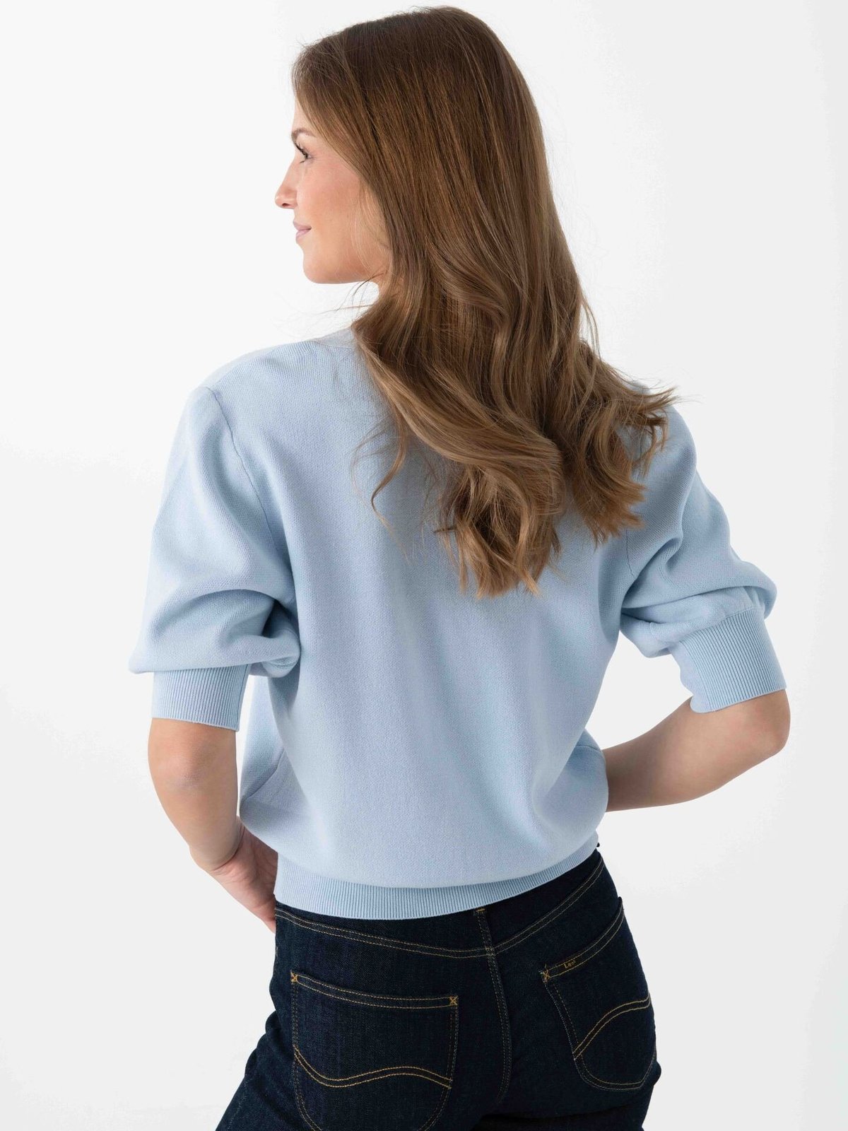 Y.A.S Fonny 2/4 Knit Cardigan Skyway