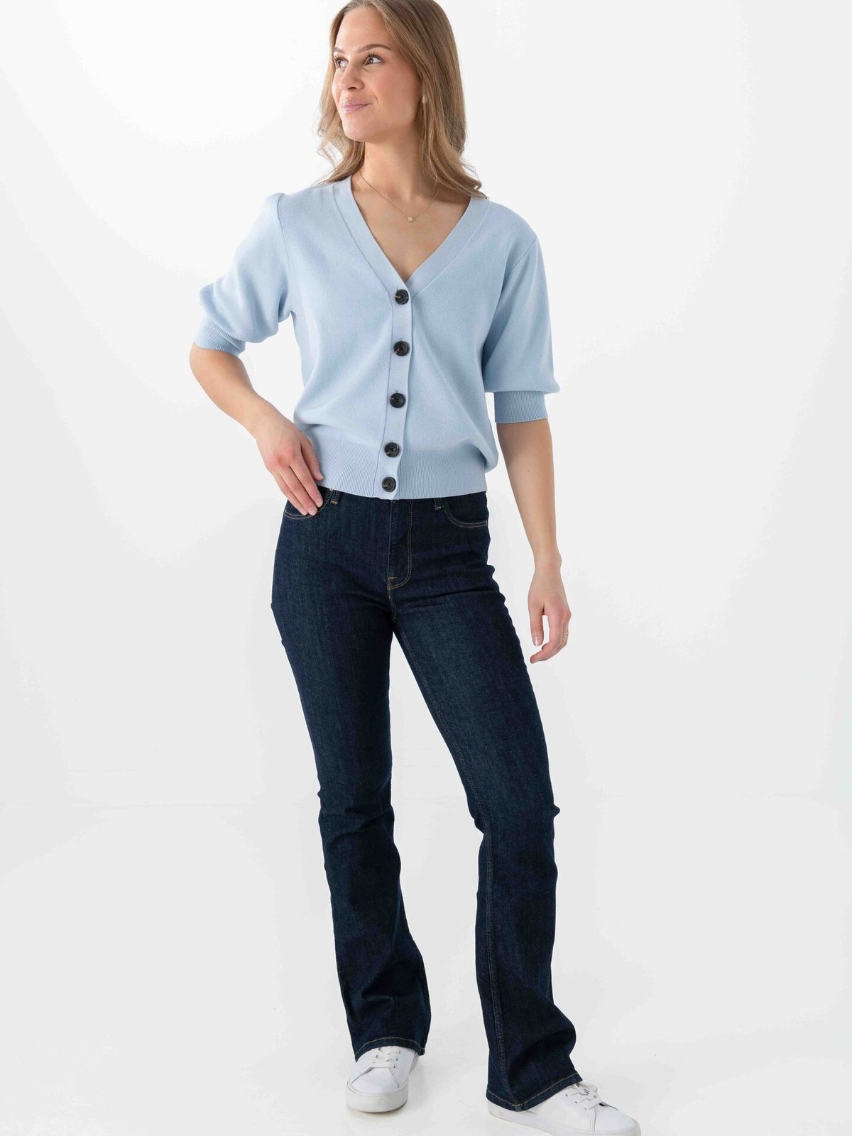 Y.A.S Fonny 2/4 Knit Cardigan Skyway