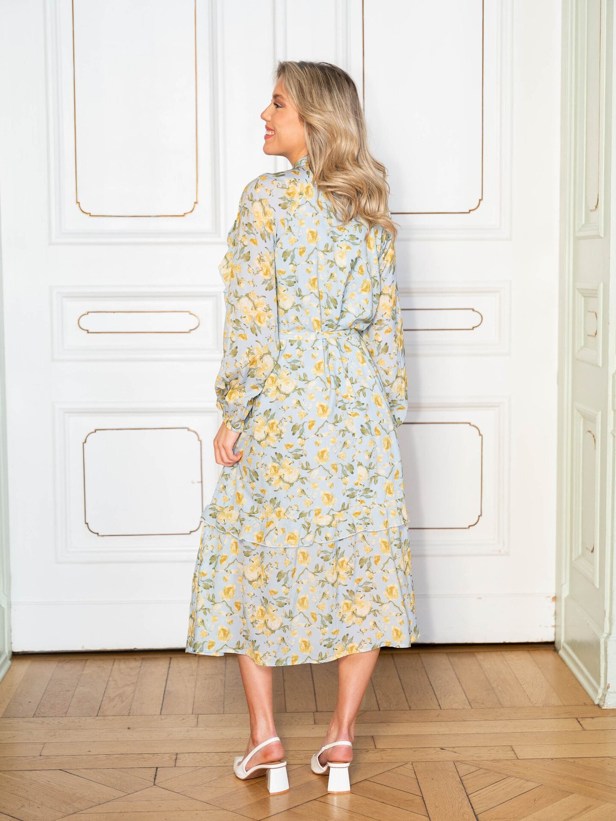 Y.A.S Matira Long Sleeve Long Dress Blå