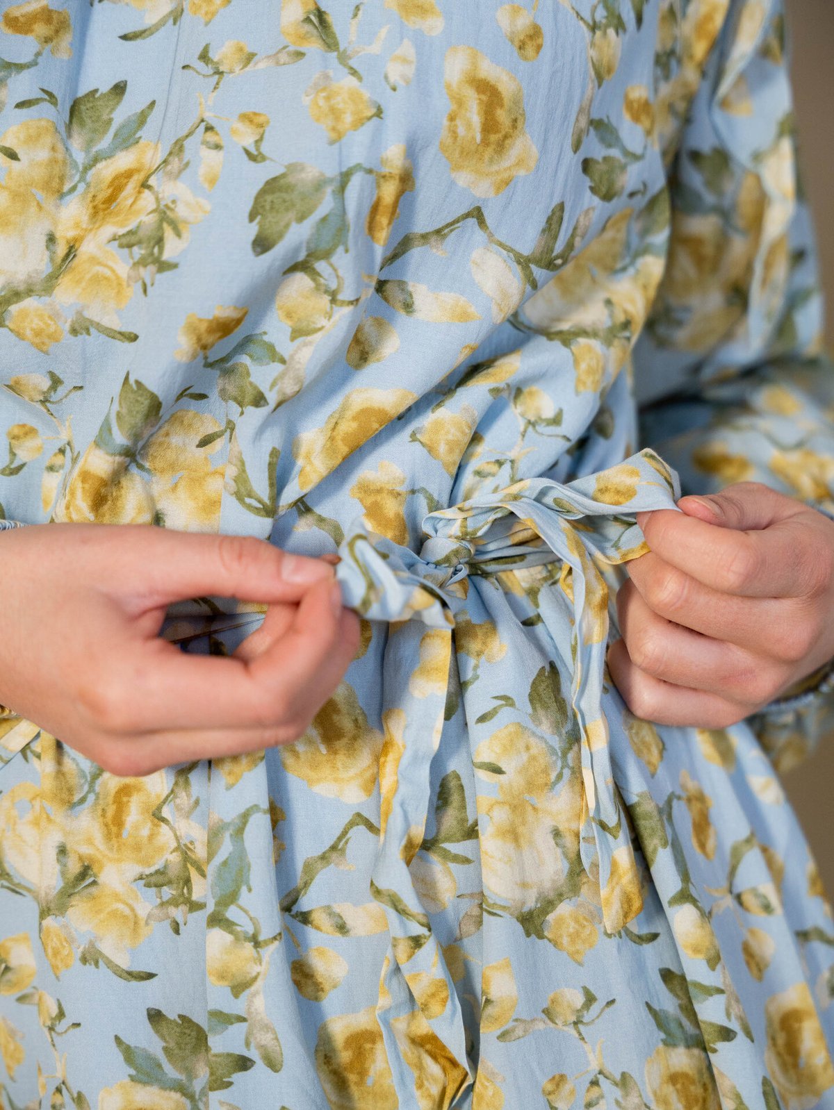 Y.A.S Matira Long Sleeve Long Dress Blå
