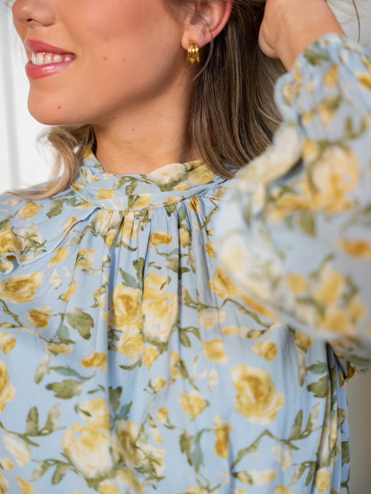 Y.A.S Matira Long Sleeve Long Dress Blå