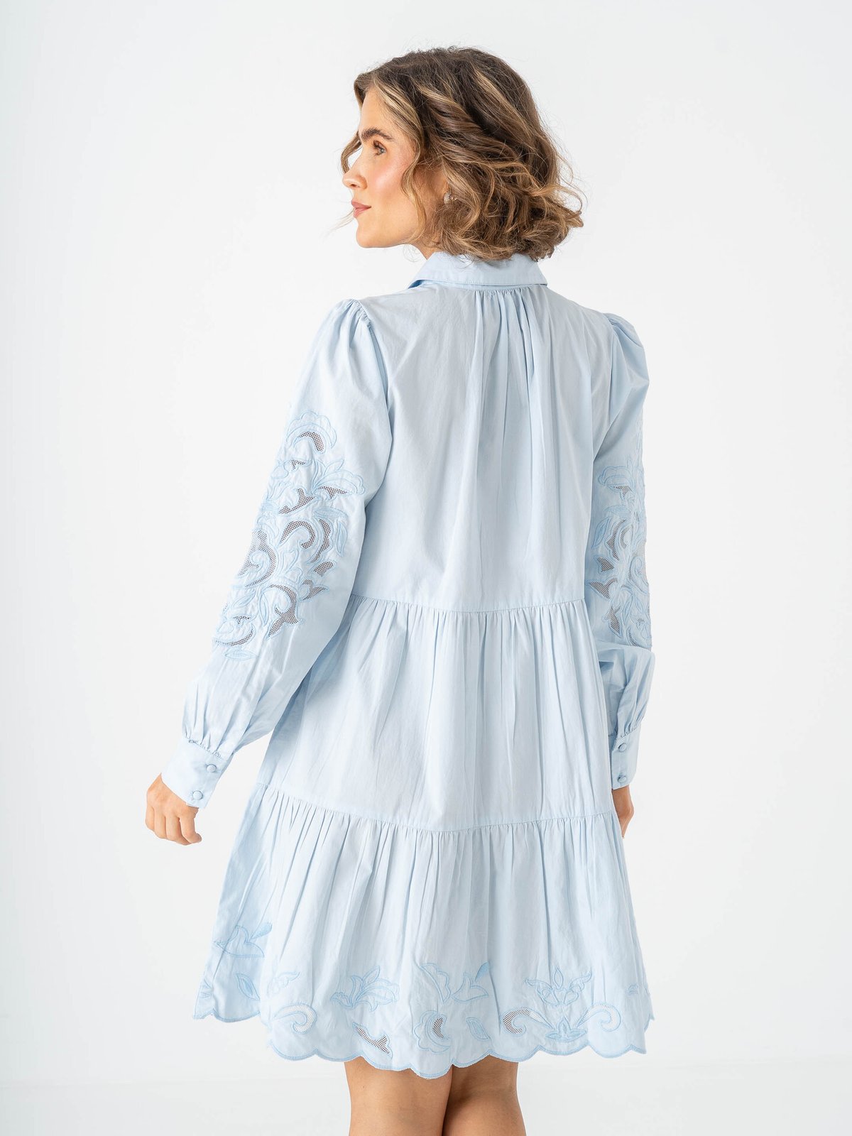 Y.A.S Zimia Long Sleeve Shirt Dress Skyway