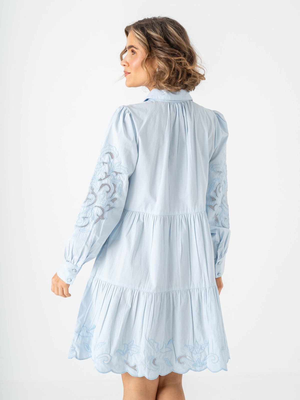 Y.A.S Zimia Long Sleeve Shirt Dress Skyway