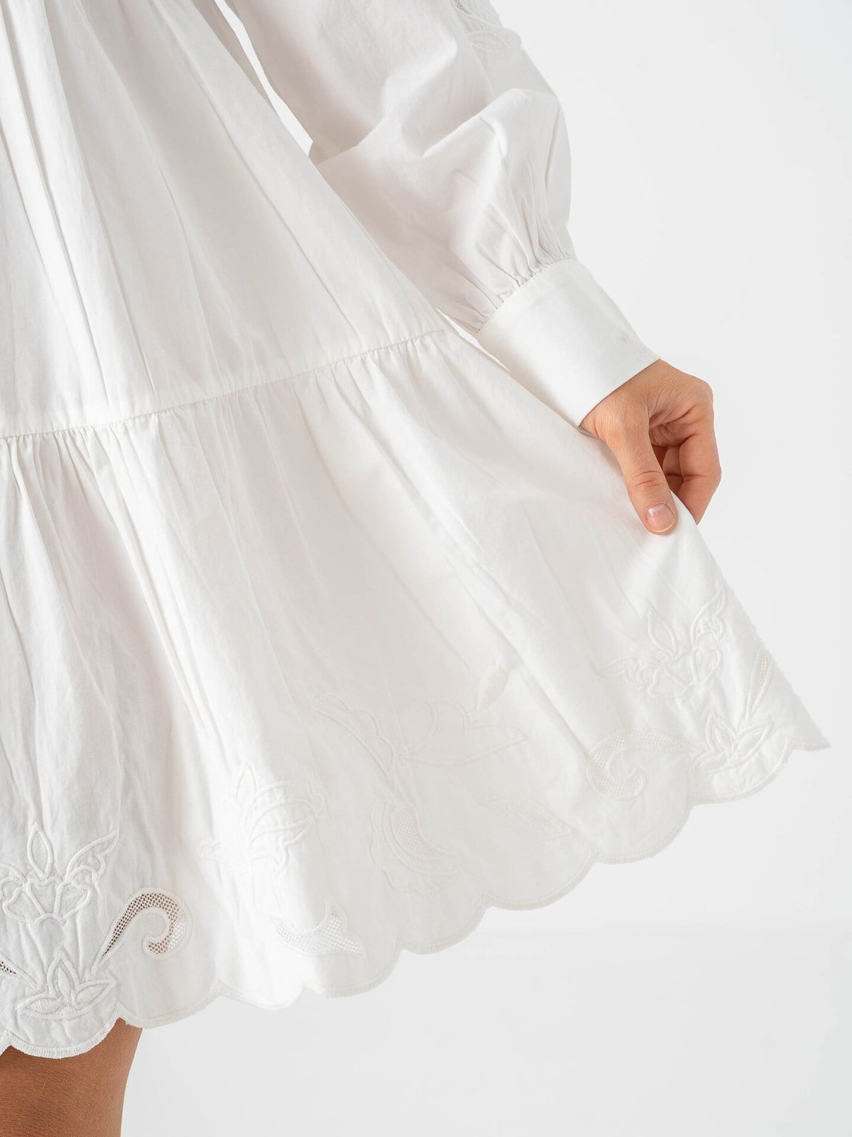 Y.A.S Zimia Long Sleeve Shirt Dress Star White