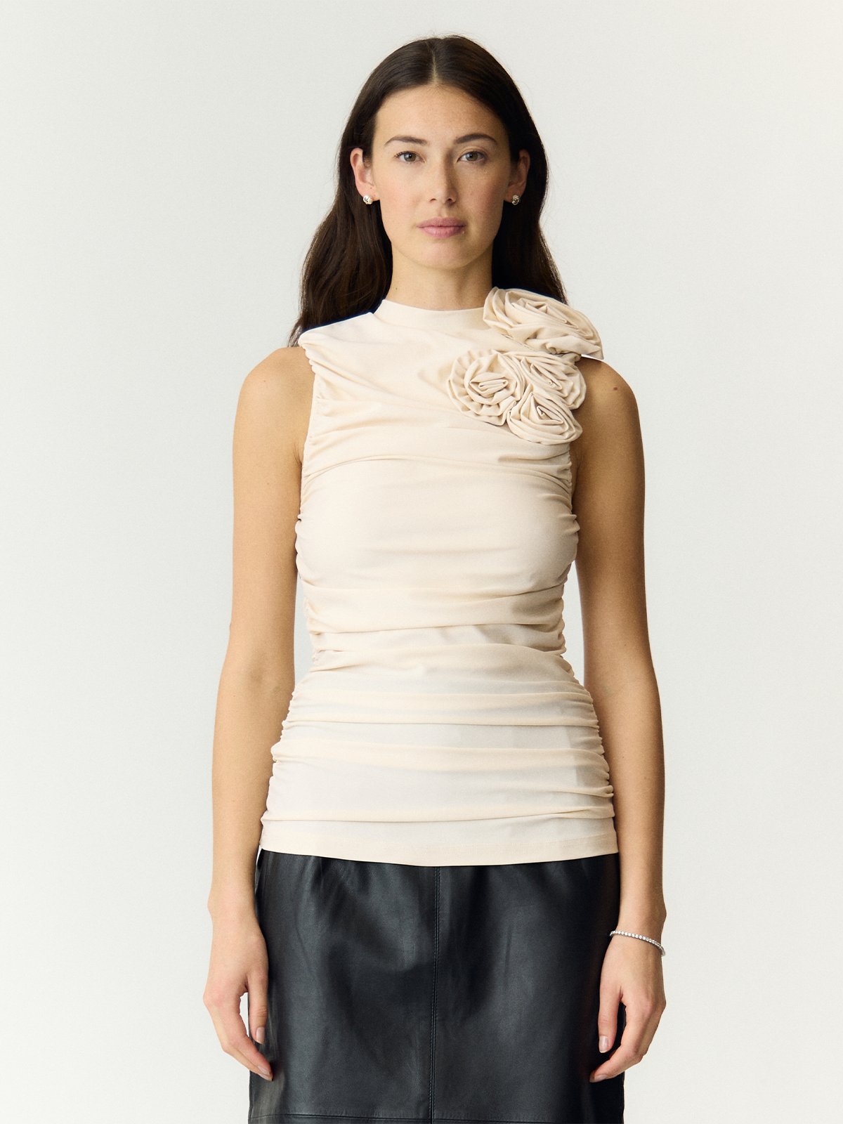 Y.A.S Dona Sleeveless Top Pristine