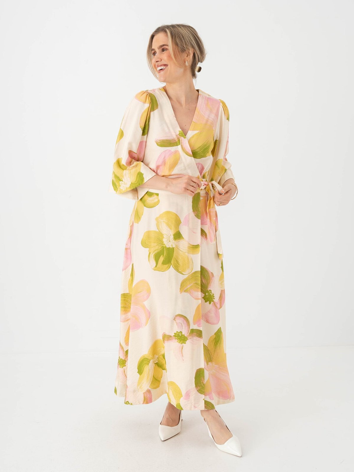 Y.A.S Marga 3/4 Wrap Long Dress Pristine