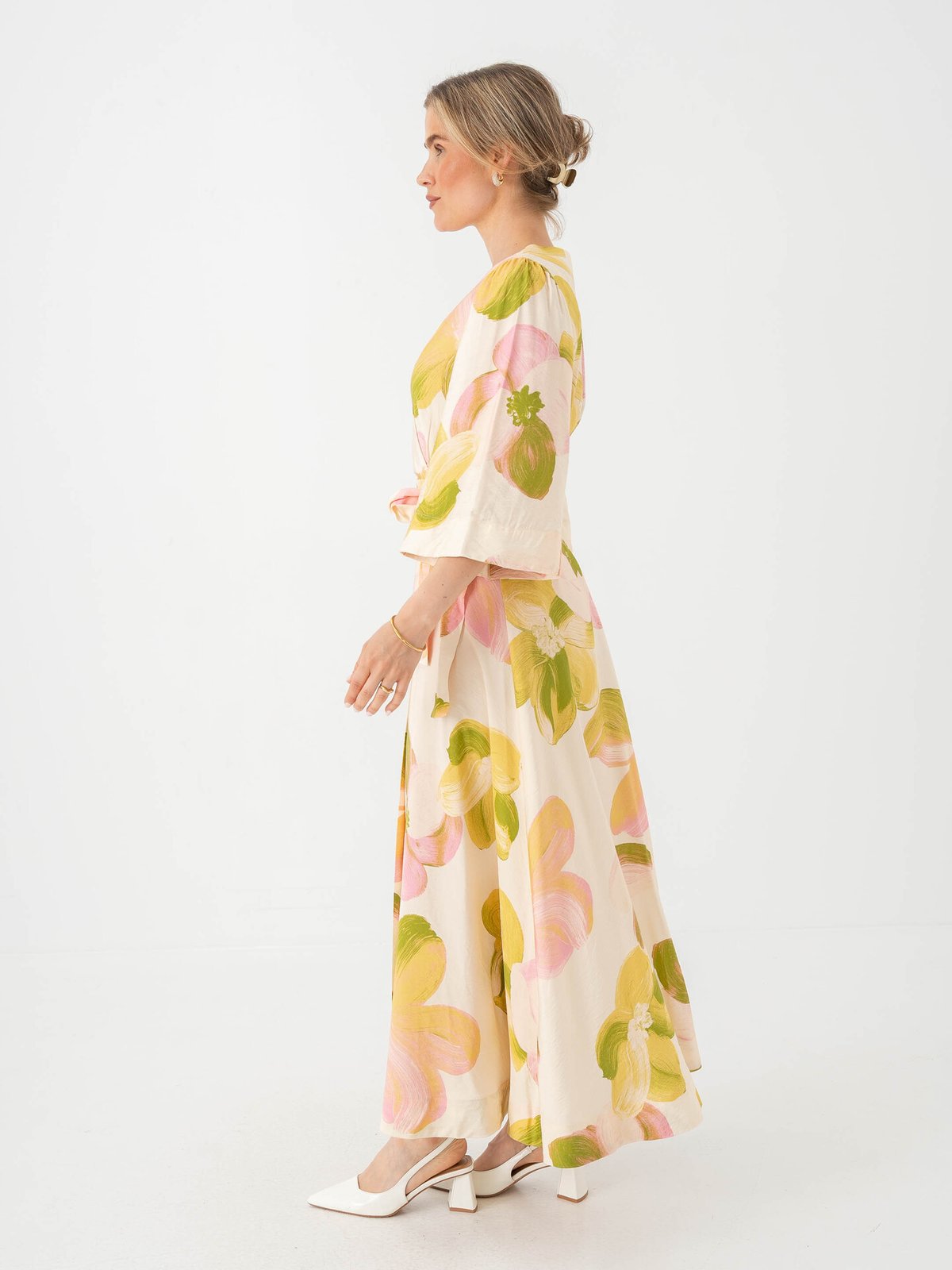 Y.A.S Marga 3/4 Wrap Long Dress Pristine