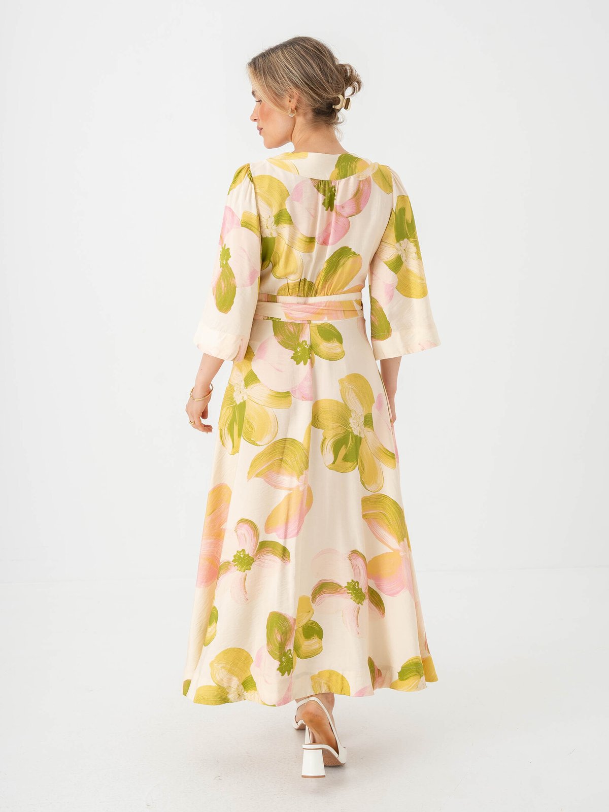 Y.A.S Marga 3/4 Wrap Long Dress Pristine