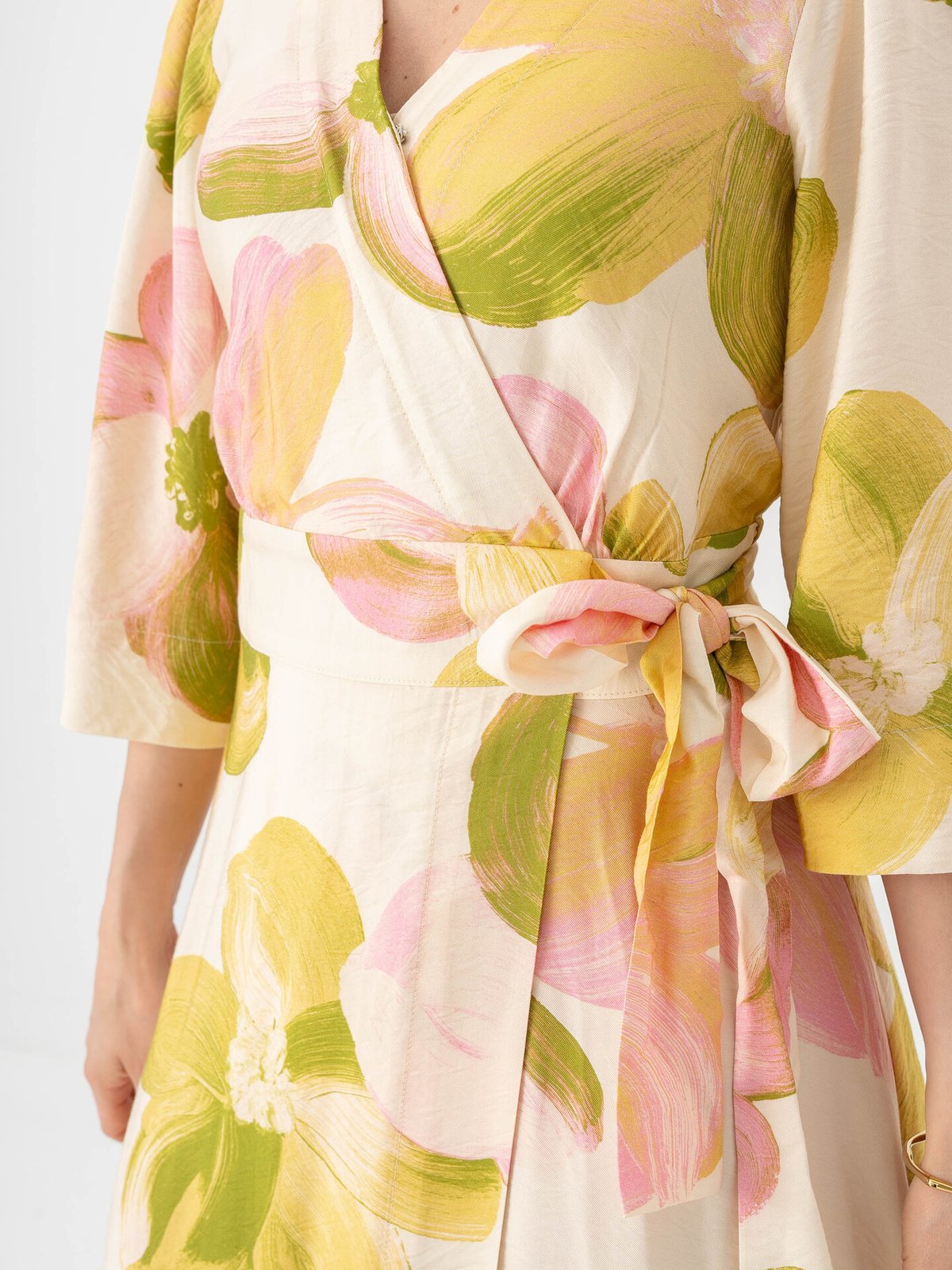 Y.A.S Marga 3/4 Wrap Long Dress Pristine