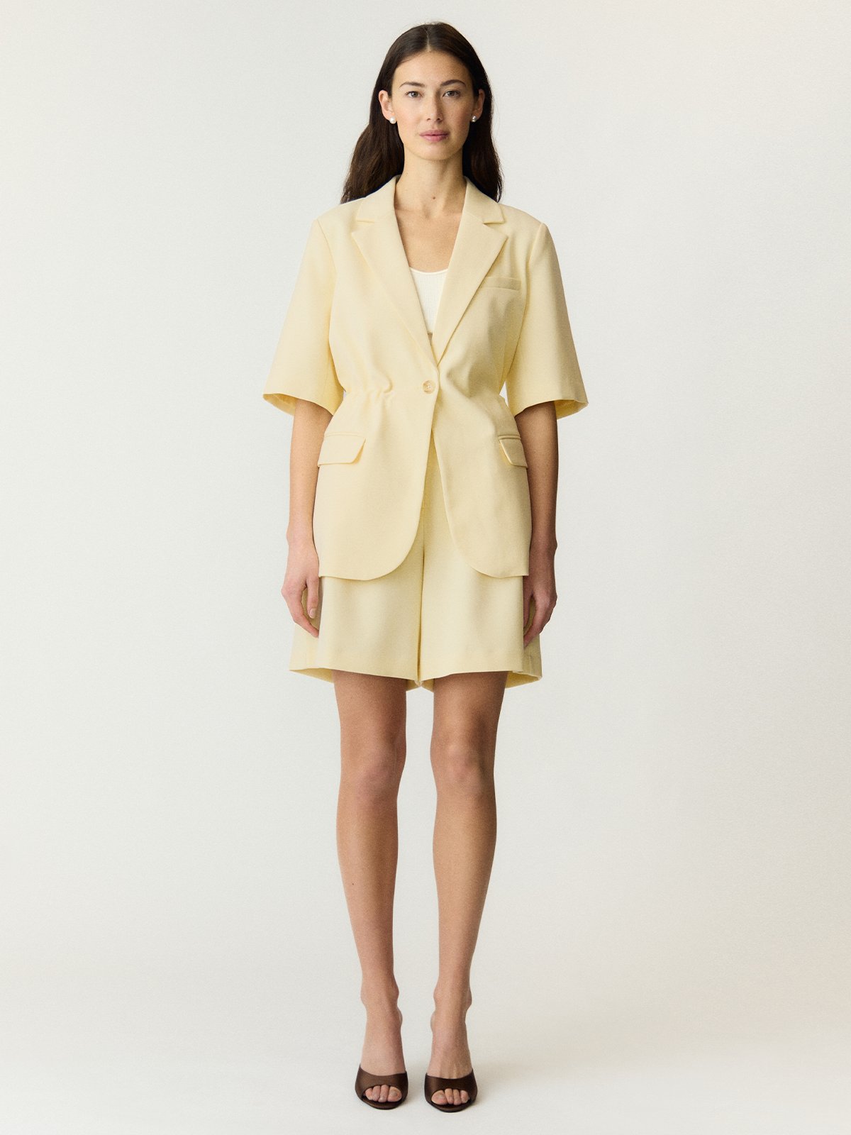 Y.A.S Likka Mid Waist Shorts Anise Flower