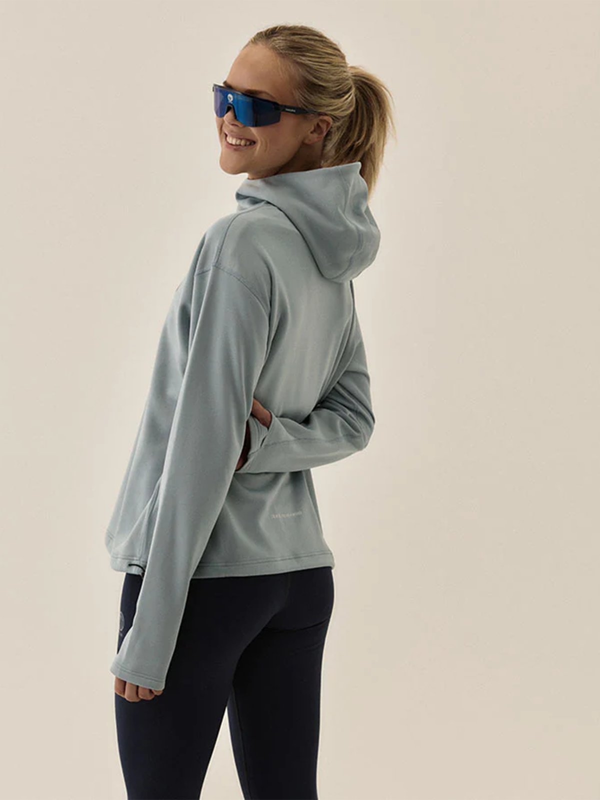 YMR Track Club Åsunden Ladies Oversized Hoodie Stone Blue