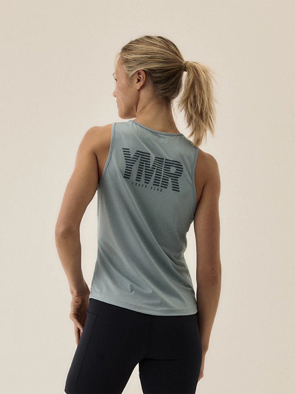 YMR Track Club Nordic Runrise Ladies Singlet Stone Blue